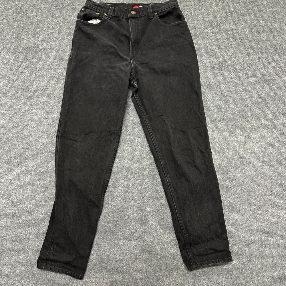 Levi's Jeans Womens Size 12 MED Black 551 Relaxed Fit Tapered Leg Made in USA